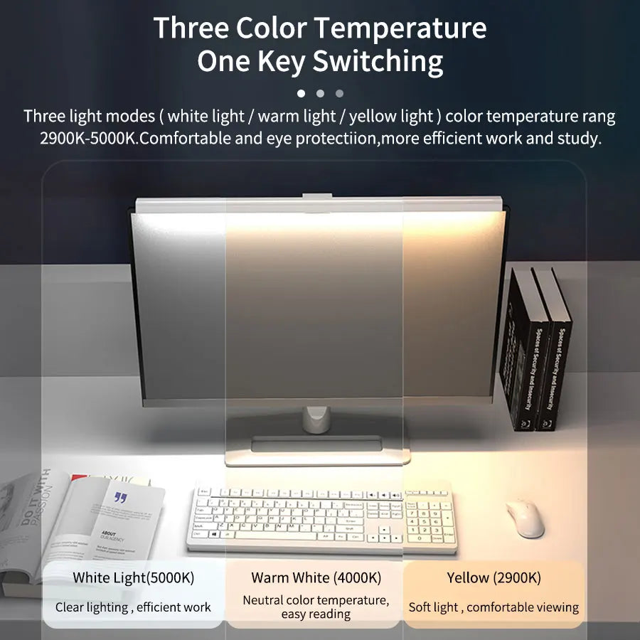 50cm Computer Monitor Light Bar Screen Hanging Light Stepless Dimming USB Desk Lamp For Gaming Study Eye Protection Reading Lamp HIP