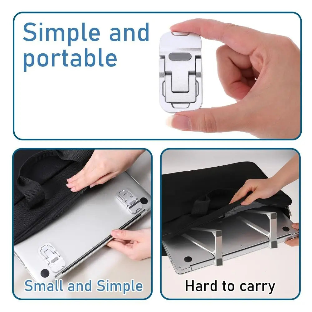 Foldable Aluminium Alloy Laptop Stand – Non-Slip, 2-Level Laptop Stand HIP