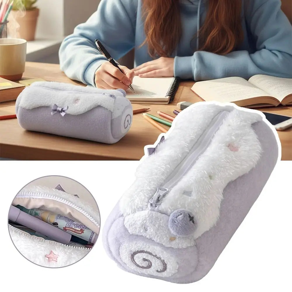 Blueberry Swiss Roll Pencil Case – Large Capacity Pen Bag Pencil Case HIP
