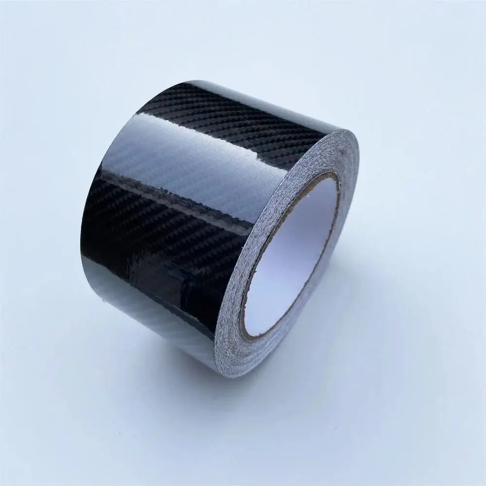 Carbon Fiber Glossy Black Vinyl Wrap Racing Stripe Film Roll Vinyl Wrap Film HIP