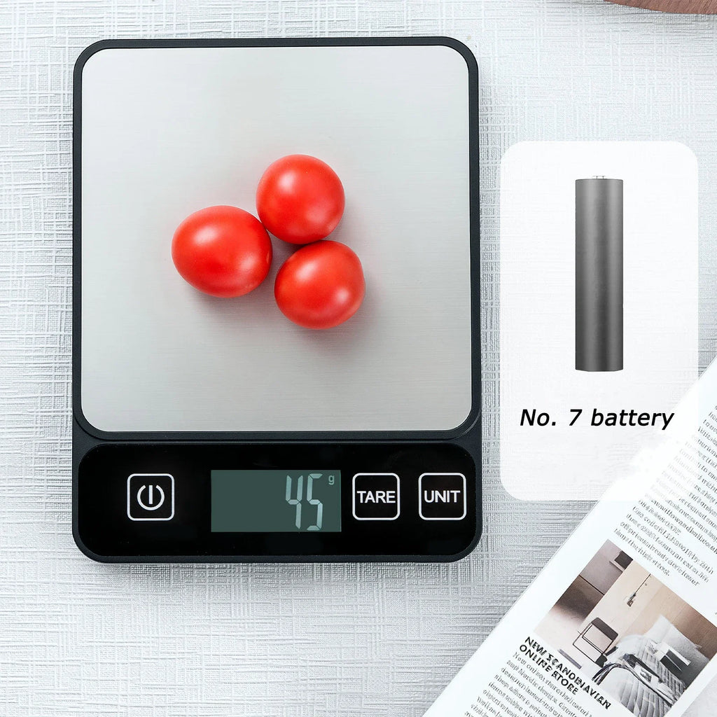 10kg Digital Kitchen Scale – LCD Display, 1g Accuracy Digital Kitchen Scale HIP 10kg-1g