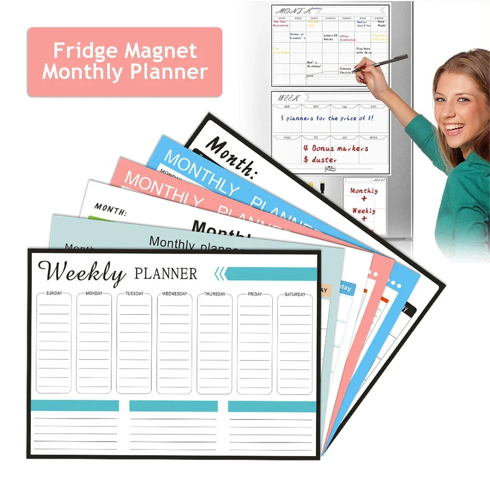 A3 Magnetic Whiteboard Fridge Magnets Dry Wipe White Board Marker Writing Record Message Board Remind Memo Pad Kid Gift Kitchen HIP