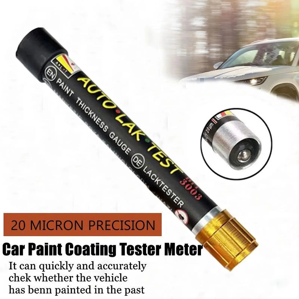 Car Paint Test Thickness Tester Meter Gauge Auto Paint Cars Paint Crash Check Test Paints Tester With Magnetic Tip Scale Gauge HIP