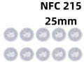 10-Pack NTAG215 NFC Sticker Tags 13.56MHz RFID Labels NFC RFID Sticker Tags HIP NFC 215 25mm 10pcs