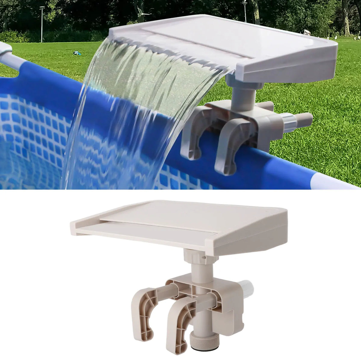 Relaxing Waterfall Cascade Ground Swimming Pool Fountain Spillway Attachment Detachable PVC Pool Cascade Waterfall Cascade HIP Default Title
