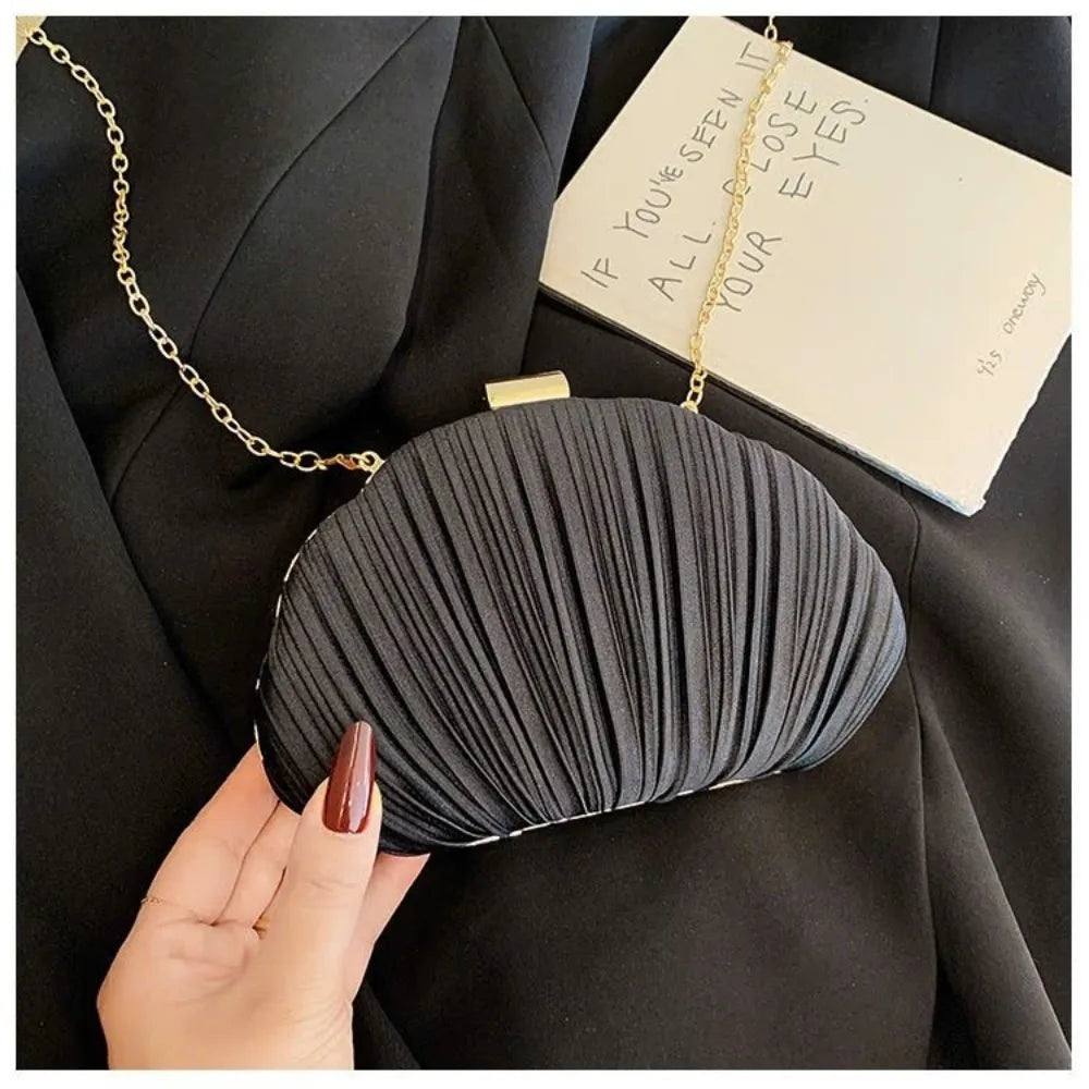 Shell Shaped Evening Clutch Bag with Crossbody Strap | HIP Evening Clutch Bag HIP
