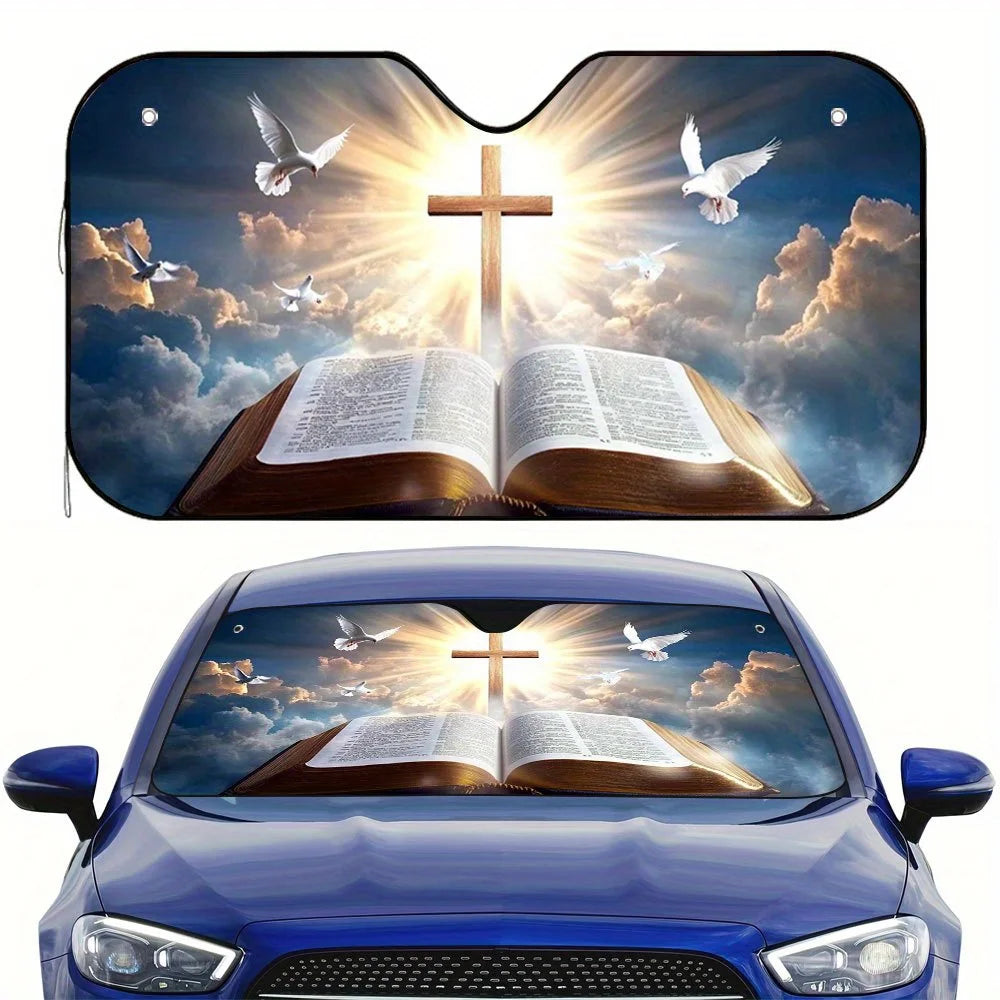 Bible Angel Car Sunshade – UV & Heat Block with 4 Suction Cups Car Sunshade HIP M