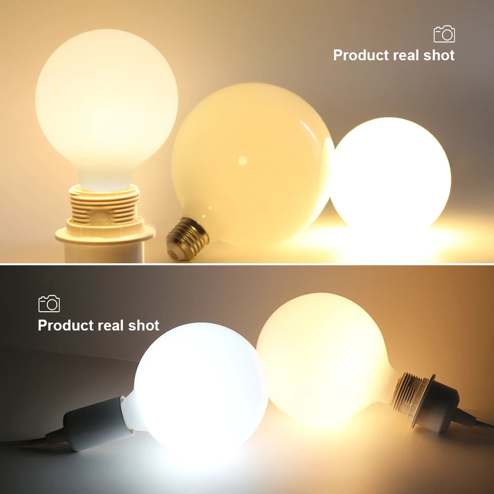 YNL E27 G80/G95/G125 Milky Globe LED Bulbs – 2 to 4 Pack LED Globe Bulb HIP