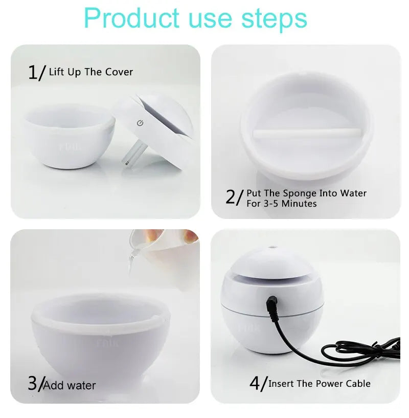USB Mini Humidifier Aromatherapy Diffuser & LED Mood Light USB Mini Humidifier HIP