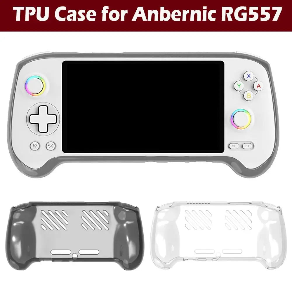 TPU Case for Anbernic RG557 – Transparent Shockproof Cover Game Console Case HIP