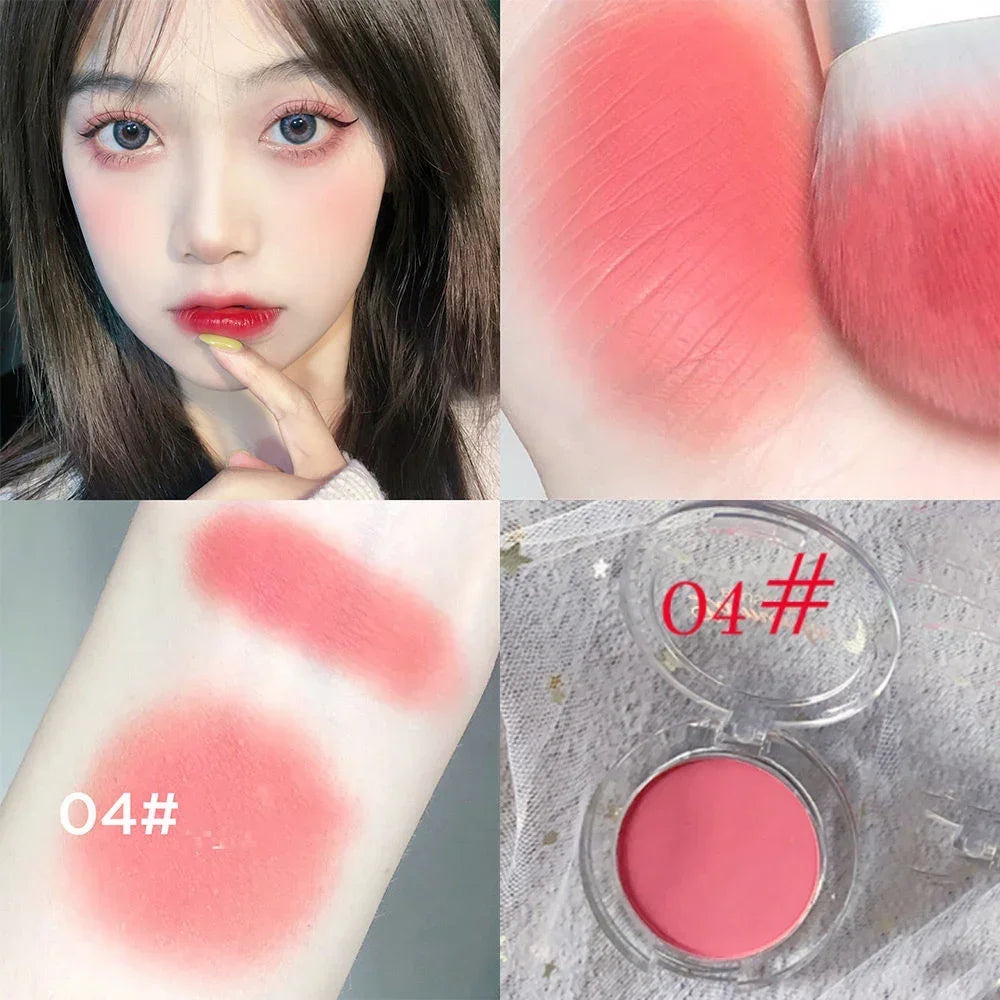 Blush Peach Palette 6 Colors Face Mineral Pigment Cheek Blusher Powder Makeup Professional Contour Shadow Pink Blusher Cosmetics HIP 04