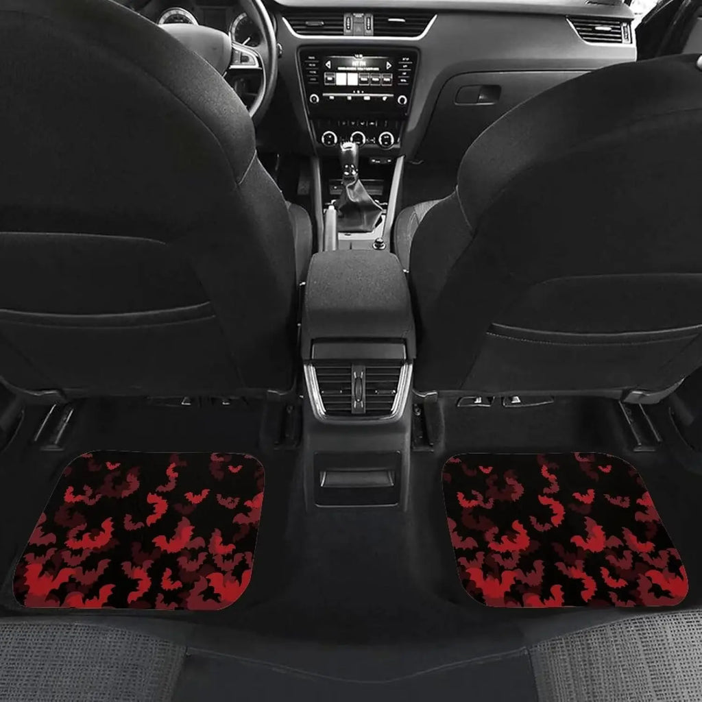 4-Piece Halloween Bat Car Floor Mats – Anti-Slip Front & Rear Car Floor Mats HIP