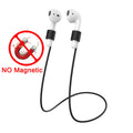 Magnetic Silicone Earphone Neck Strap for AirPods 1 2 3 Pro Earphone Neck Strap HIP A Black
