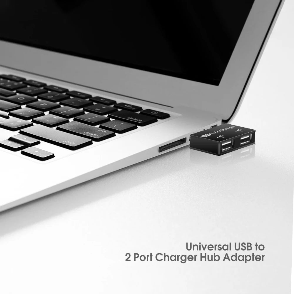 USB 2.0 Hub Splitter – 1 Male to 2 Female Port Adapter USB Hub Adapter HIP