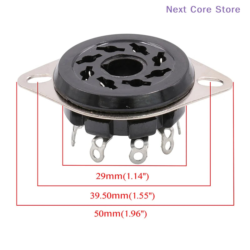8-Pin Octal Bakelite Tube Socket S8WPF – KT88 EL34 6SN7 Vacuum Tube Socket HIP