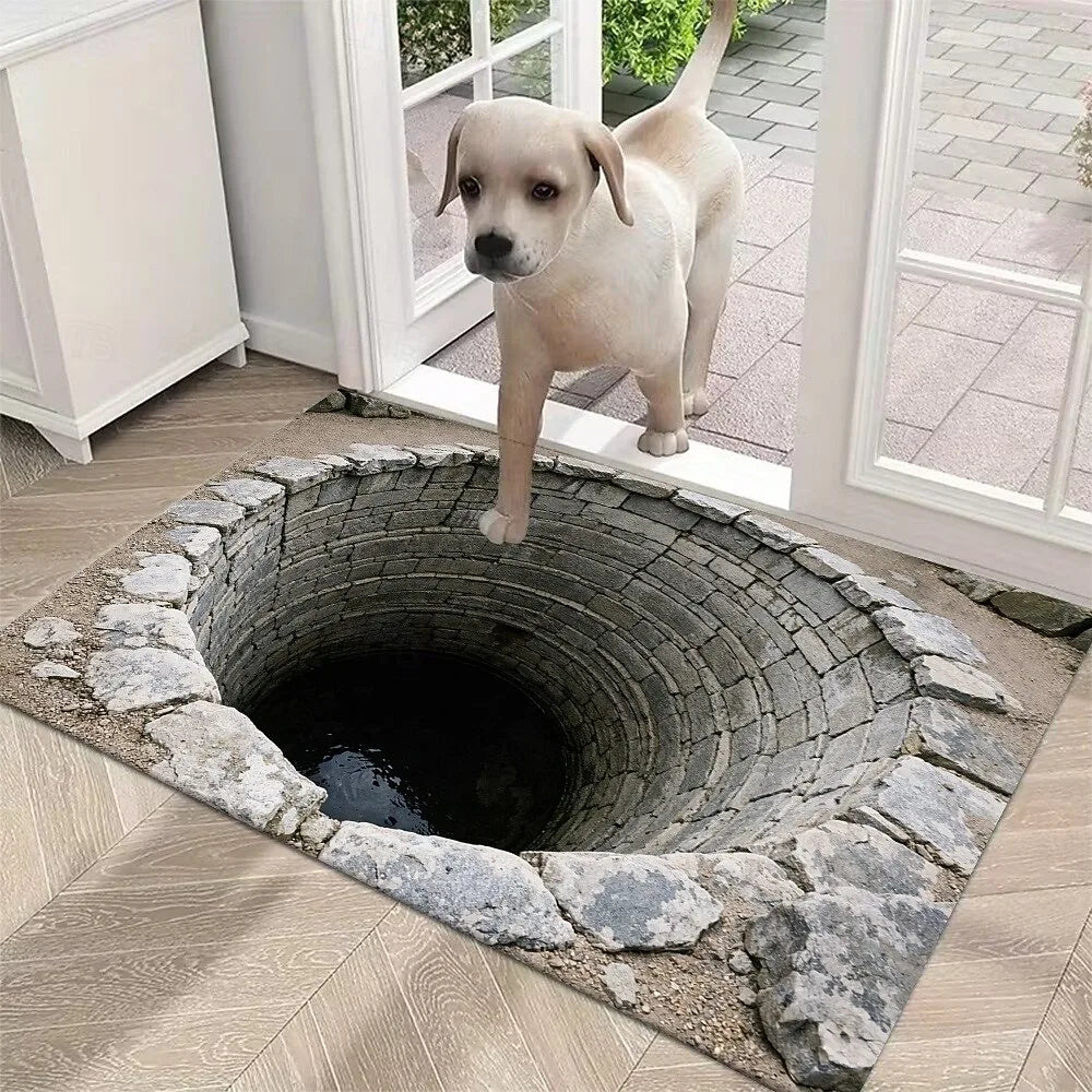 3D Optical Illusion Doormat – Anti-Slip Deep Well Design Optical Illusion Doormat HIP