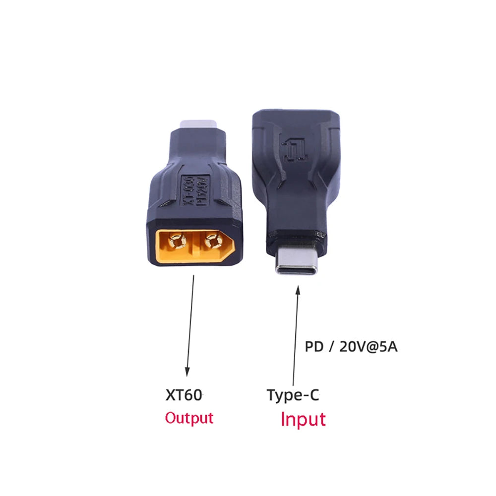 USB-C to XT60 Adapter – Solar, Energy Storage & RC Models Power Adapter HIP