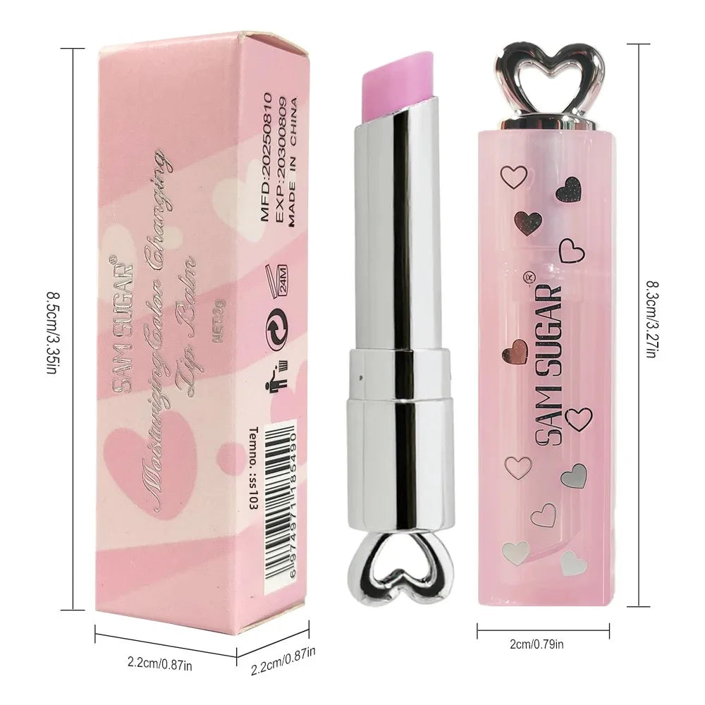 SAM SUGAR Color Changing Jelly Lip Balm – Moisturizing Tint Color Changing Lip Balm HIP