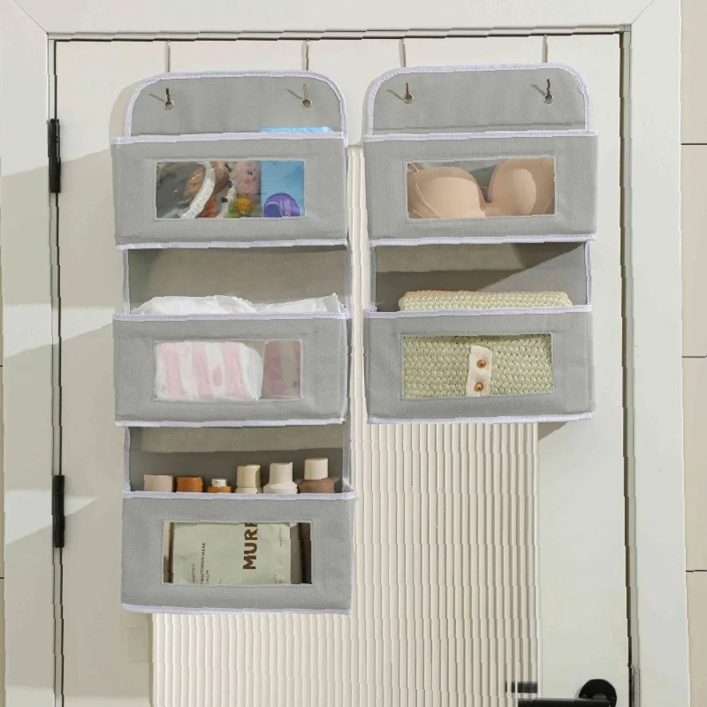 3/4/5-Tier Over-Door Organizer – Clear PVC Hanging Storage Door Storage Organizer HIP