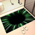 3D Optical Illusion Doormat – Green Vortex Tunnel Welcome Mat Decorative Doormat HIP 1 40x60cm-Felt