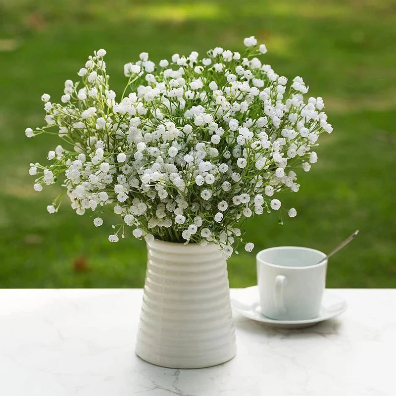 15" White Artificial Baby's Breath Gypsophila Flowers – Decor Artificial Flowers HIP one size