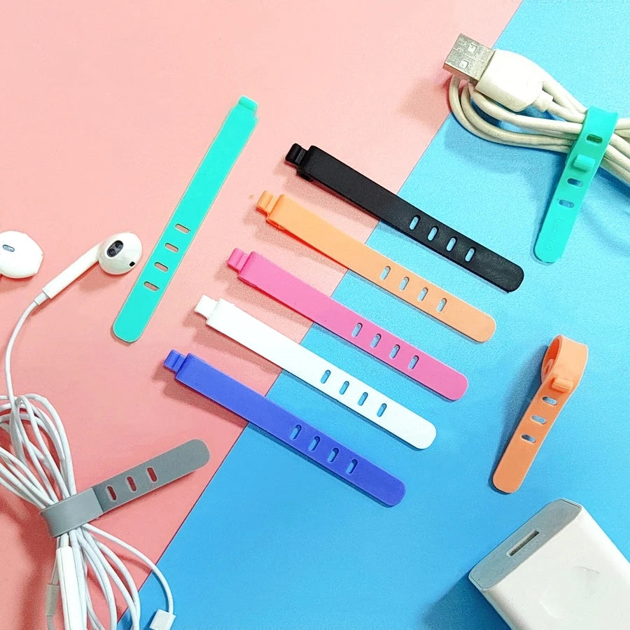 20-Pack Silicone Cable Straps – Reusable Wire Organizer Cable Wire Organizer HIP