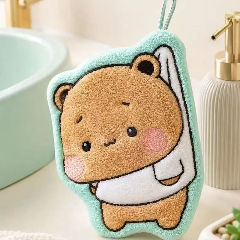 Panda Bubu & Dudu Cartoon Hand Towel – Absorbent & Quick-Dry Cartoon Kitchen Towel HIP