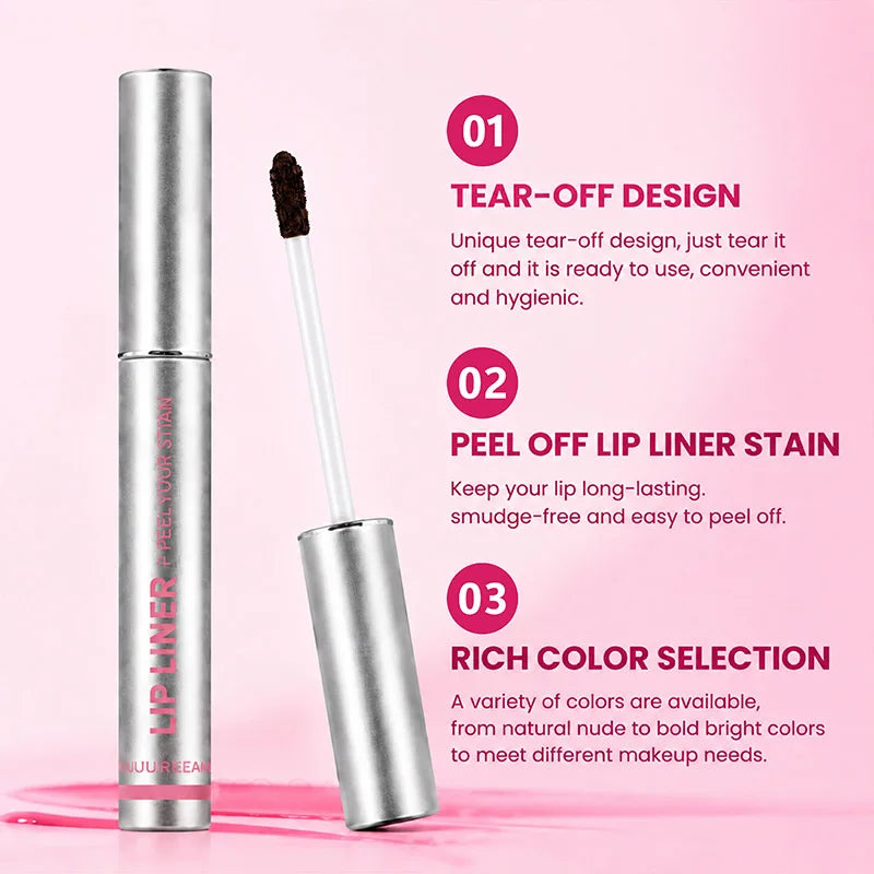 JUJU Dream Peel Off Lip Liner Tint – Waterproof Matte Stain Peel Off Lip Liner HIP