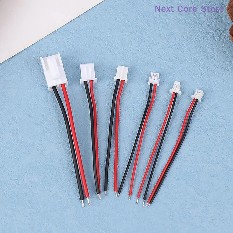10Pcs Mini JST 2-Pin Connector Cable Set – Multi-Pitch JST Connector Set HIP