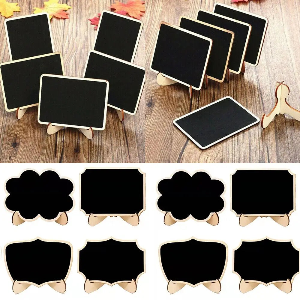 10-Pack Mini Lace Chalkboard Easel Signs – Place Cards Mini Chalkboard Signs HIP