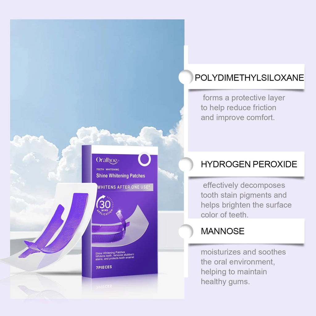 Teeth Whitening Strips – Gentle Stain Removal, 7 Pairs Teeth Whitening Strips HIP