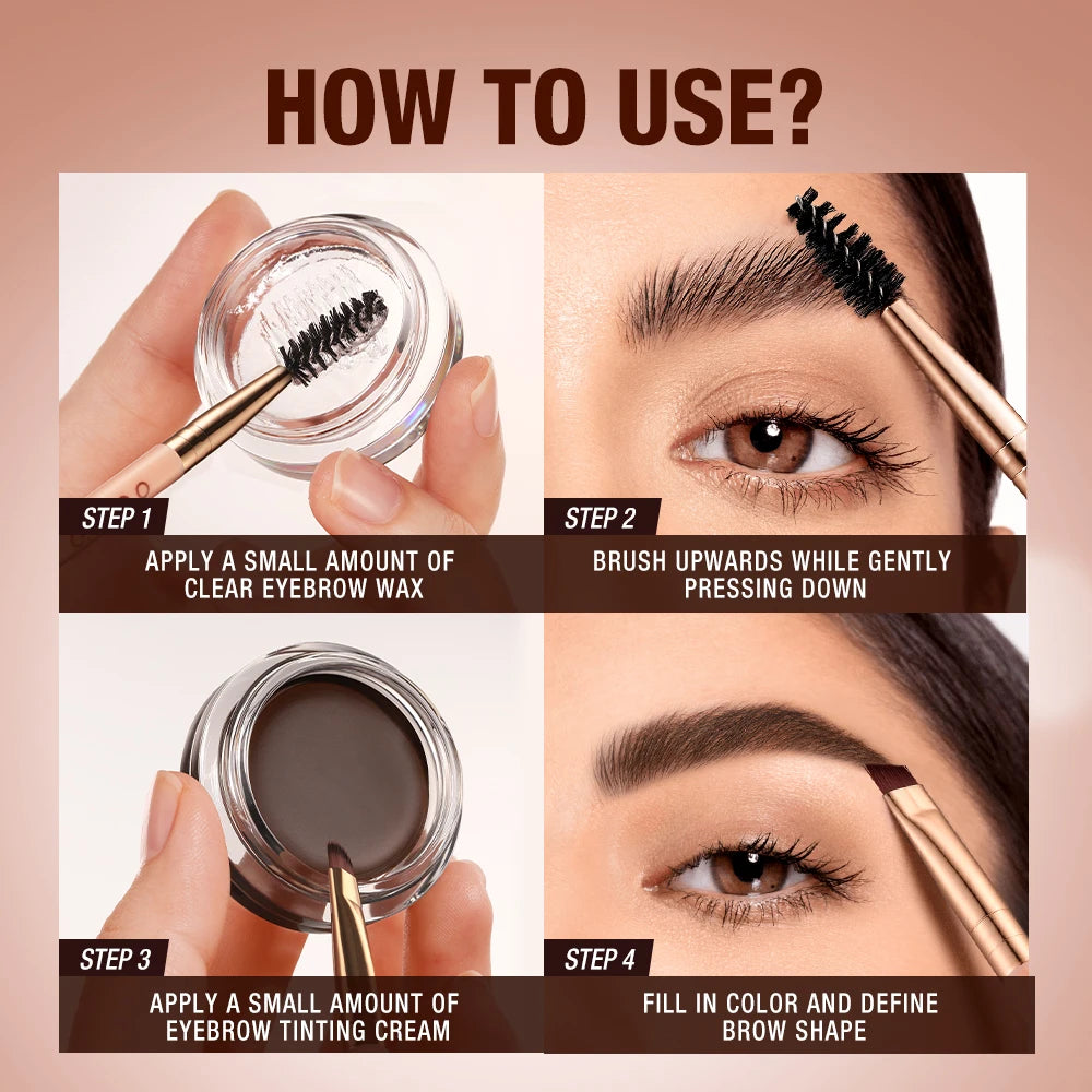 O.TWO.O 2-in-1 Waterproof Eyebrow Pomade & Brow Gel Wax Eyebrow Pomade HIP