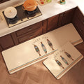 PVC Leather Kitchen Mat – Waterproof Non-Slip Fish Pattern Rug Kitchen Floor Mat HIP GU5901-P 1pc 200x300cm