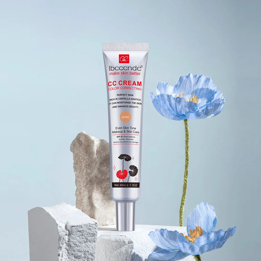 45ml Color Correcting CC Cream Facial Centella Asiatica Repair BB Cream Natural Concealer Whitening Liquid Foundation Cosmetics HIP