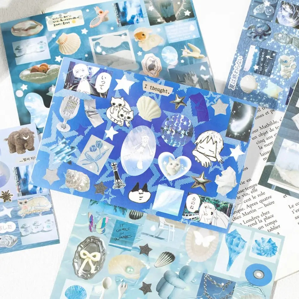 72-Sheet Scrapbooking Sticker Book – Shallow Dream Realm PET Scrapbooking Sticker Book HIP