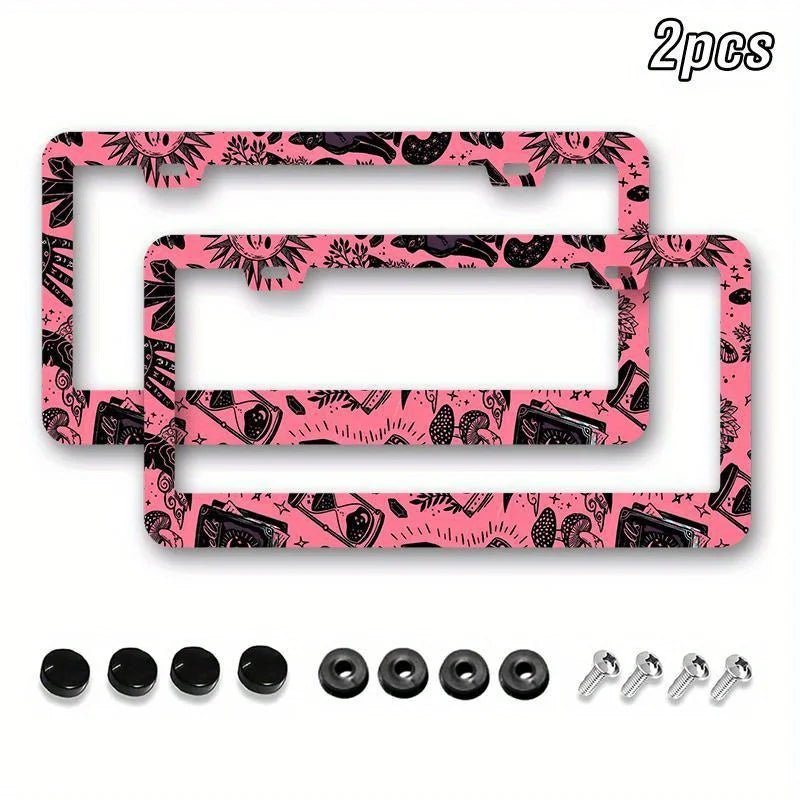 Aluminum License Plate Frame 12.2×6.3" – 2-Pack | HIP License Plate Frame HIP
