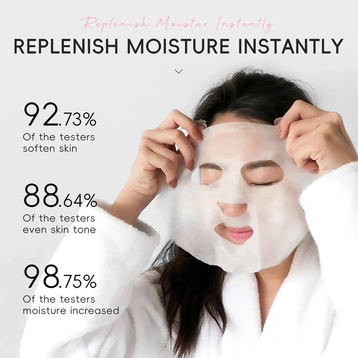 LAIKOU Sakura Moisturizing Face Mask 10 Pack – Deep Hydration Hydrating Face Mask HIP