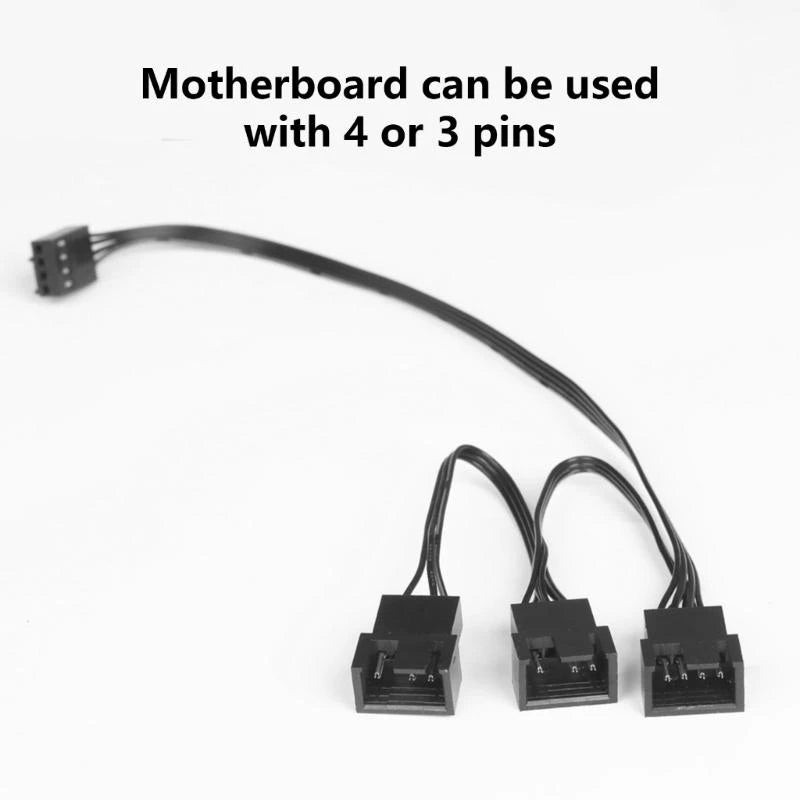 4-Pin PWM Fan Splitter Cable – 1 to 3 Way Speed Control PWM Fan Splitter Cable HIP