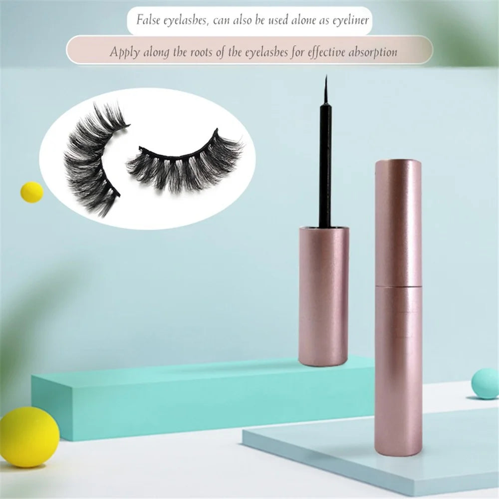 1 Pair Magnetic Eyelashes 3D Mink False Eyelash Magnetic Eyeliner Waterproof Long Lasting Fake Eyelash Tweezer Kit 18 Styles HIP