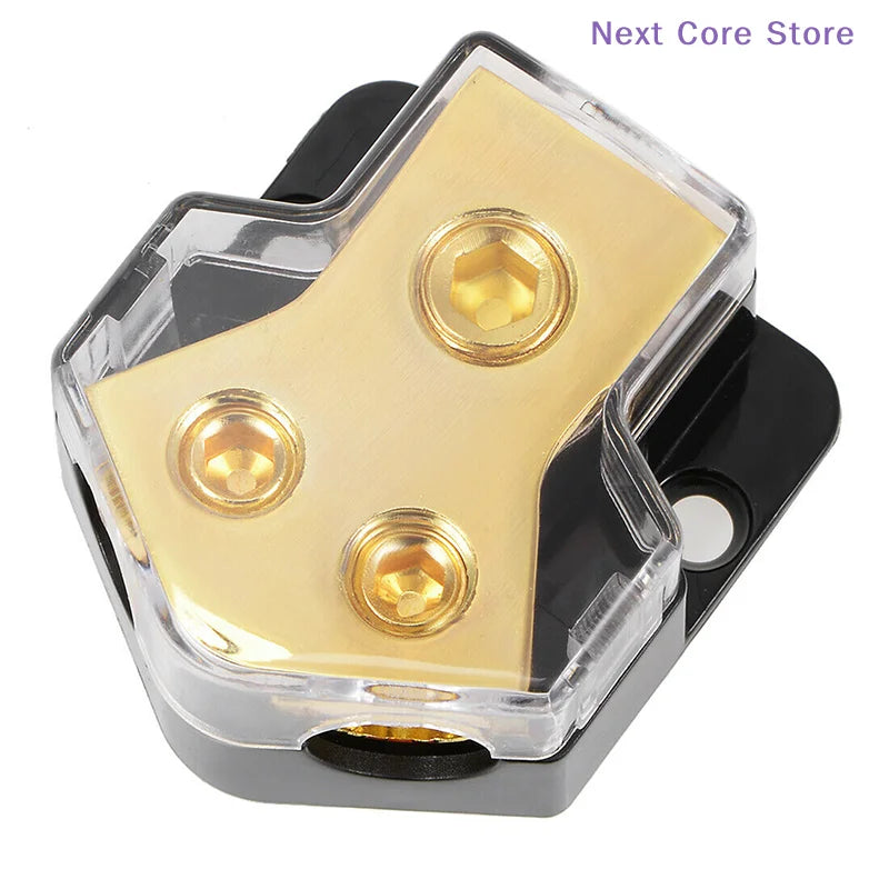 2-Way Power Distribution Block 0/4 AWG – Car Audio Splitter Power Distribution Block HIP