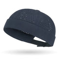 Mesh Brimless Skullcap – Adjustable Breathable Unisex Docker Hat Brimless Skullcap HIP Dark Blue