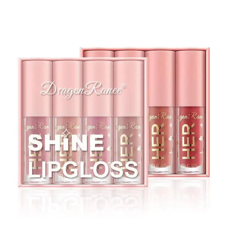 Dragon Ranee 4-Piece Hydrating Lip Gloss Set – Glossy & Waterproof Lip Gloss Set HIP