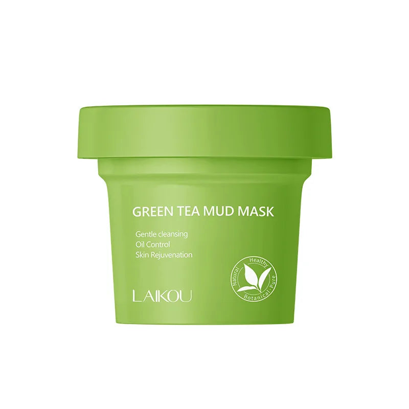 LAIKOU Green Tea Clay Mask 100g – Oil Control & Pore Care Clay Face Mask HIP 01