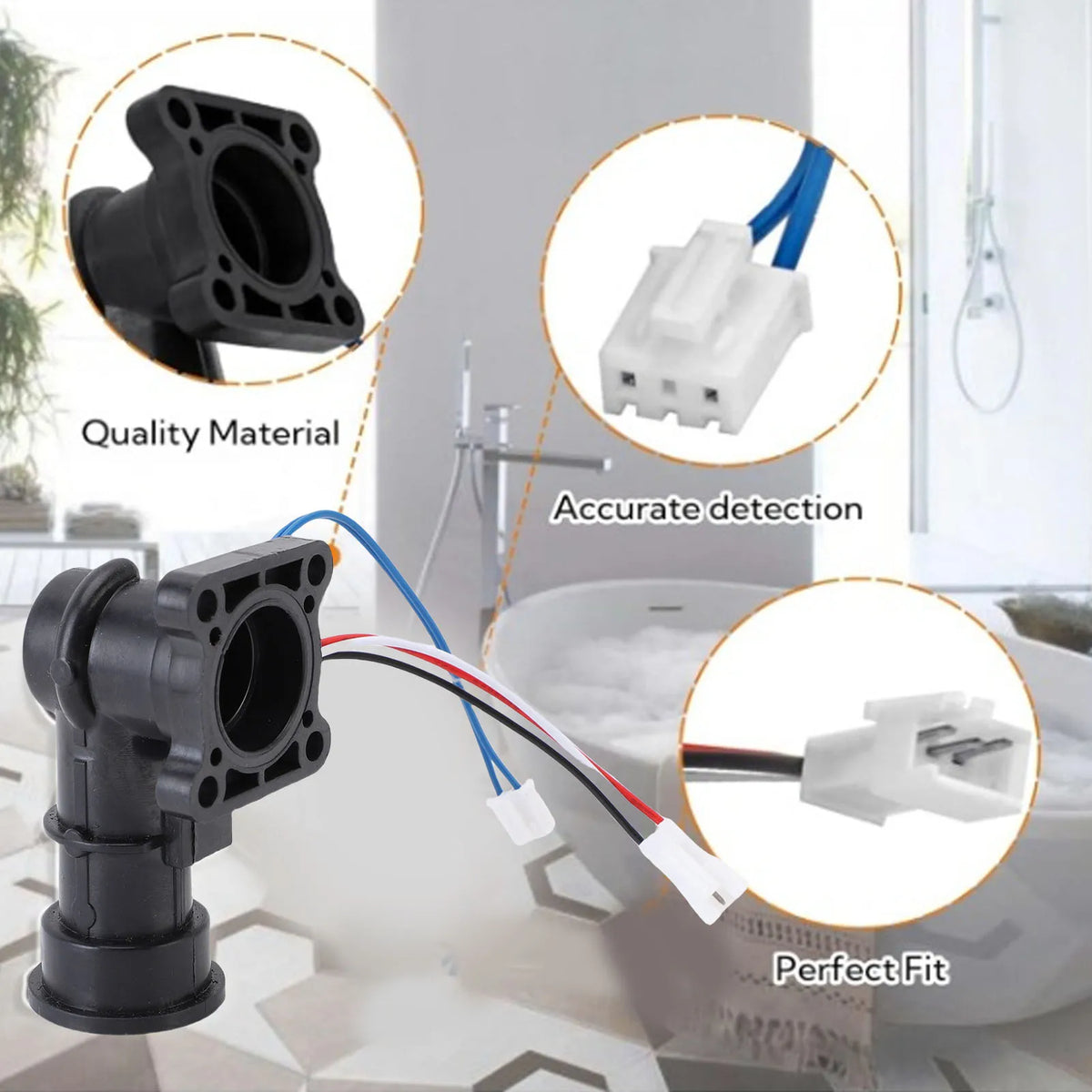 30008571A 30008571A Sensor Replacement for Navien NPE A Series Tankless Water Heater Inner Diameter 0.9in Water Sensor HIP