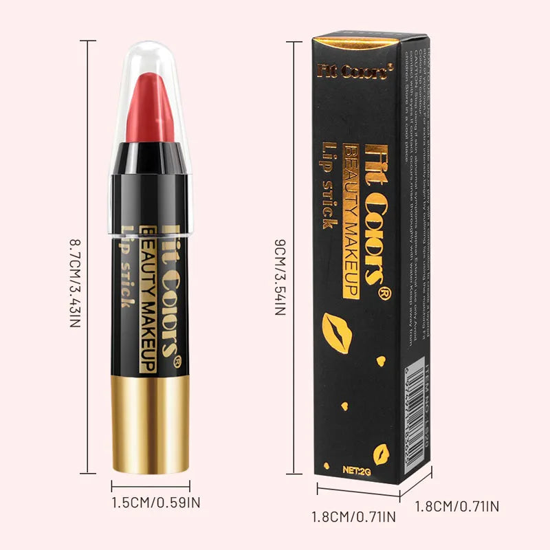 Mirror Brown Lipstick Pencil Moisturizing Waterproof Lasting Lipstick Crayon High Pigments Non-Stick Cup Lip Tint Pen Cosmetics HIP
