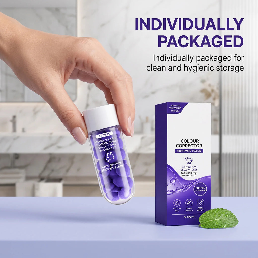 Purple Toothpaste Tablets & Enamel Serum Kit – Brightening Oral Care Oral Care Kit HIP