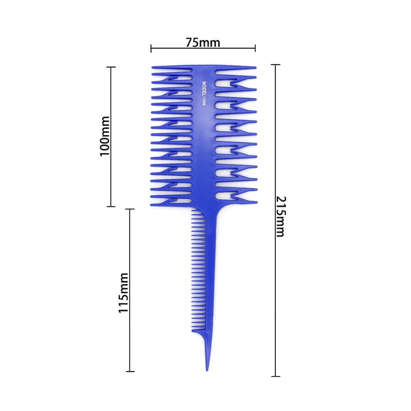 Hair Dyeing Highlight Brush Fish Wide Tooth Zone Rat Tai Hair Comb Professional Barber Hairdressing Salon Hair Styling Tool HIP