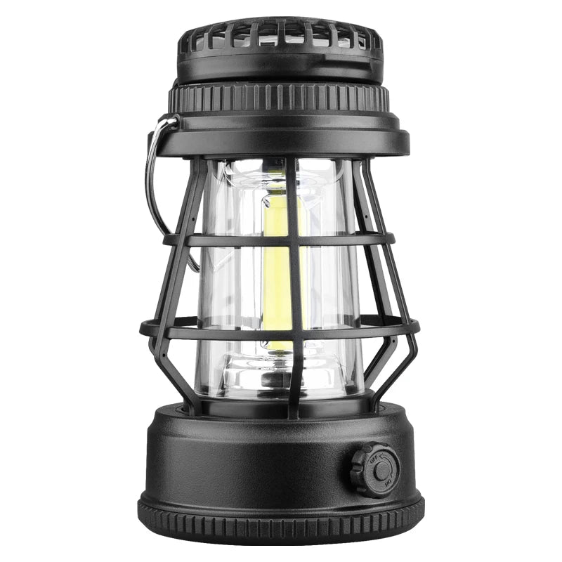 ESMARTER Vintage Rechargeable Camping Lantern | Portable LED Camping Lantern HIP XQY23F black