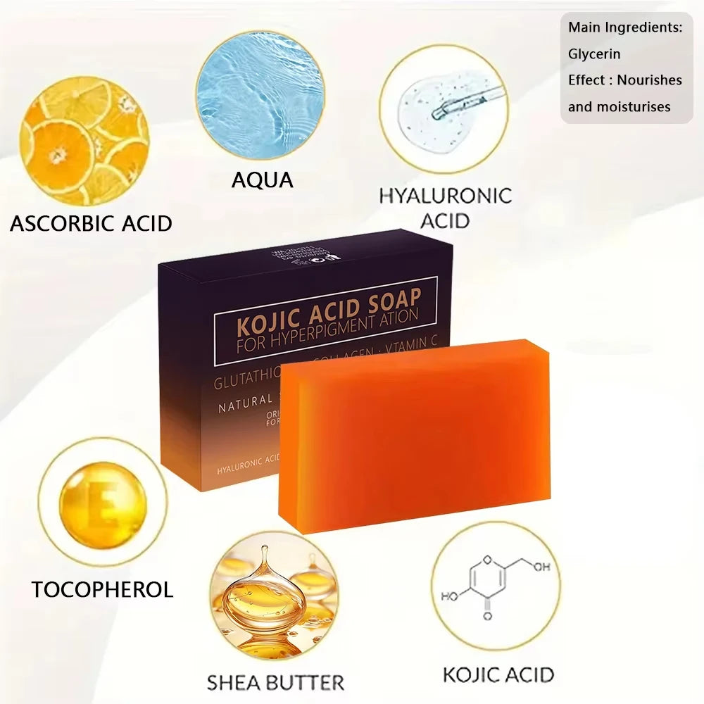 Turmeric Kojic Acid Soap – Brighten, Cleanse & Exfoliate Brightening Soap Bar HIP