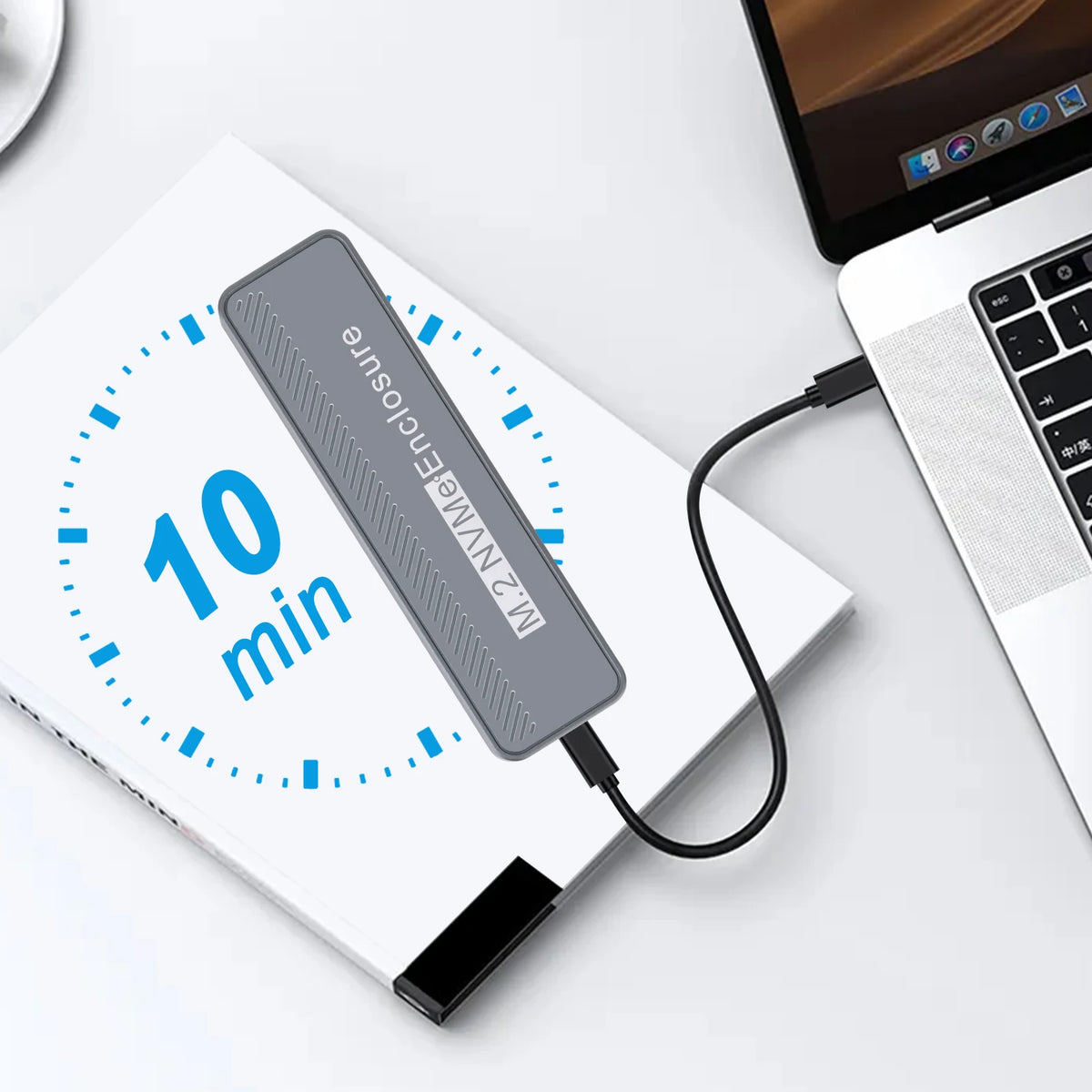 M.2 NVMe SSD Enclosure USB 3.2 Gen2×2 20Gbps Up to 4TB SSD Enclosure HIP